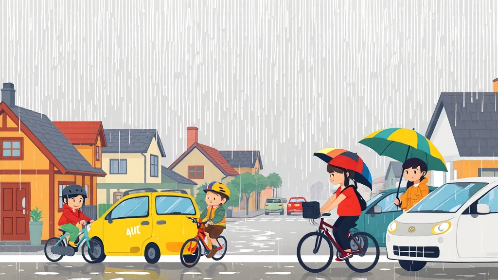 장마철, 생활 속 대비 체크리스트 (cartoon 스타일)