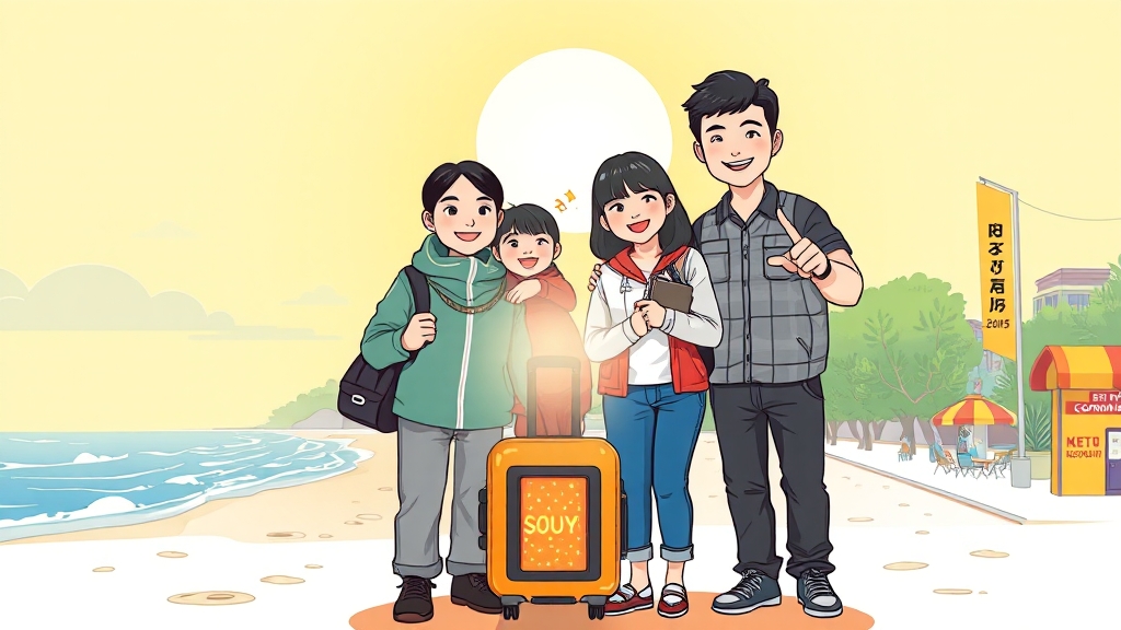 가족 여행객 필독 할인 꿀팁 (cartoon 스타일)