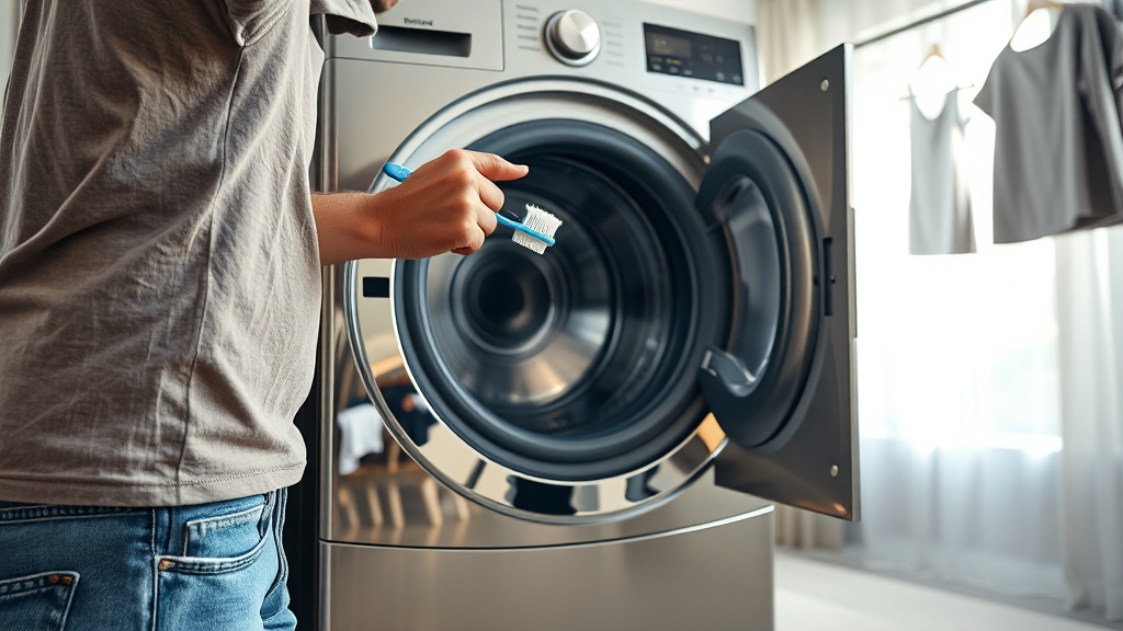 세탁기 부위별 청소법 (realistic 스타일)