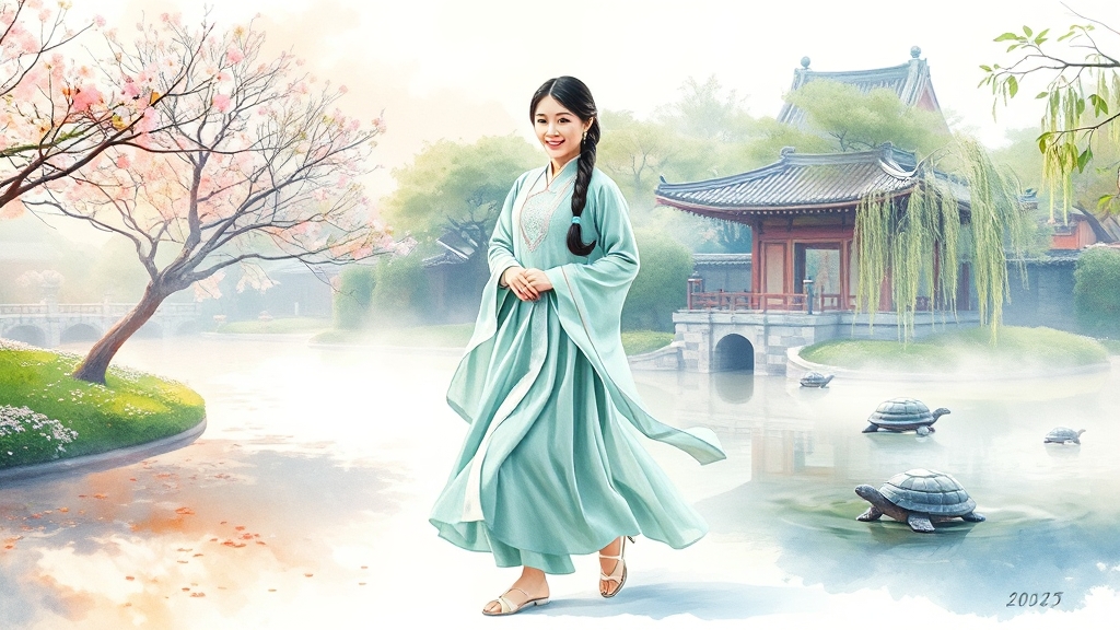 교태전 위치 및 접근 (watercolor 스타일)