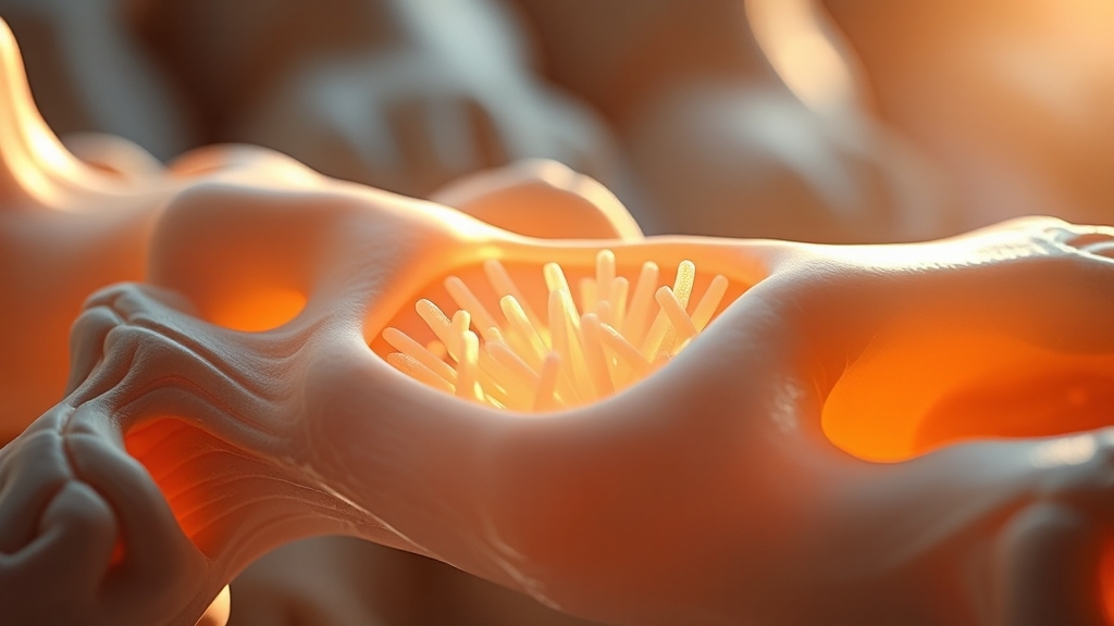 통증 완화 및 관절 기능 개선 (realistic 스타일)