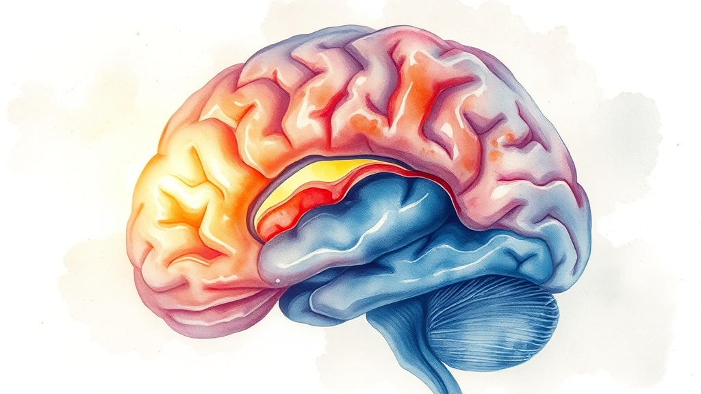 뇌경색 진단과 치료 방법 (watercolor 스타일)