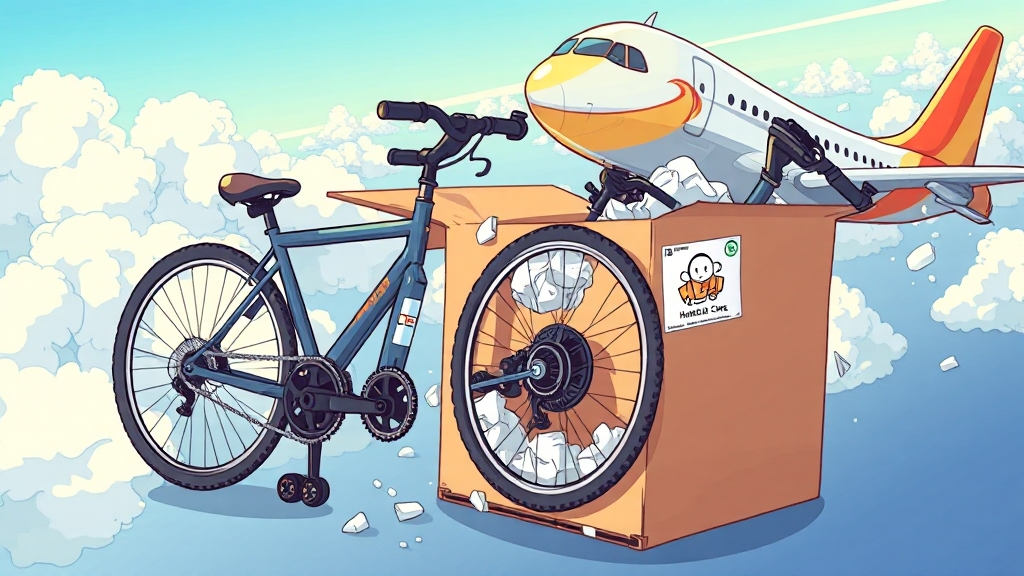자전거 포장 방법: 안전 제일 (cartoon 스타일)