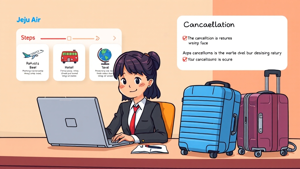 제주 날씨 항공편 결항 대처법 꿀팁 (2025 최신 가이드) 4 항공권 변경 & 환불, 이렇게! (cartoon 스타일)