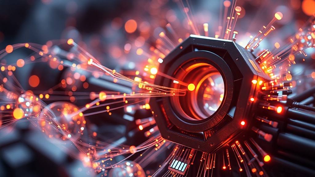 양자컴퓨터 기술 및 기업 경쟁력 (realistic 스타일)