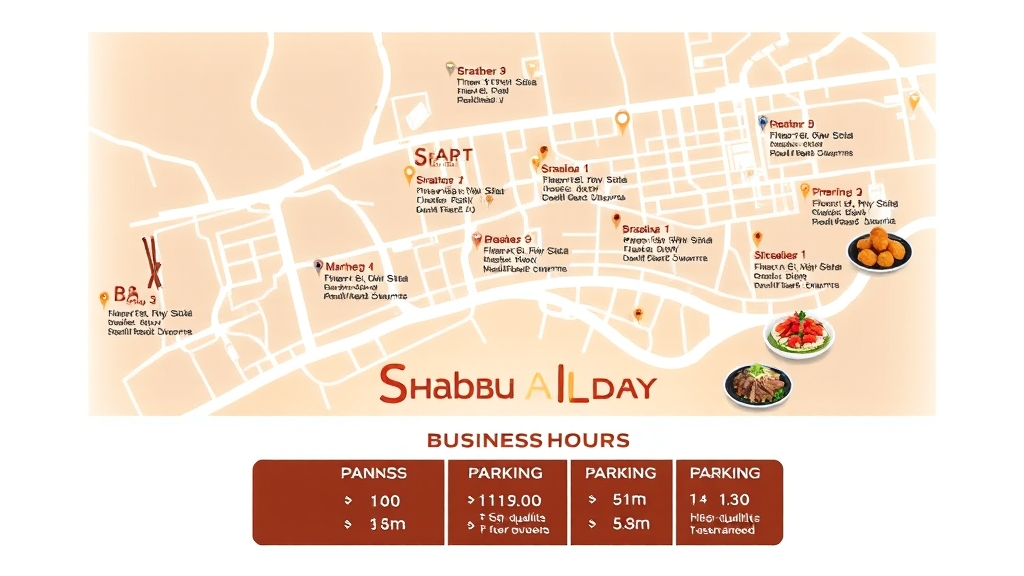 샤브올데이 매장 위치 & 정보 (illustration 스타일)