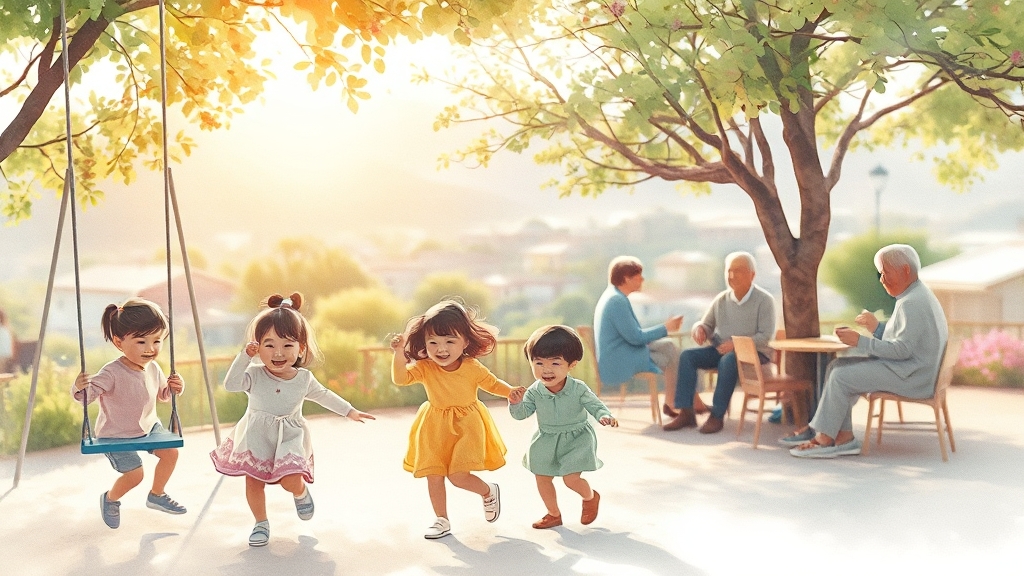단지 정보 및 커뮤니티 시설 미리보기 (watercolor 스타일)