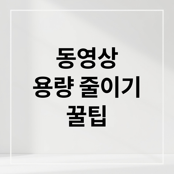 동영상
용량 줄이기
꿀팁 (동영상 용량 줄이기 3단계)