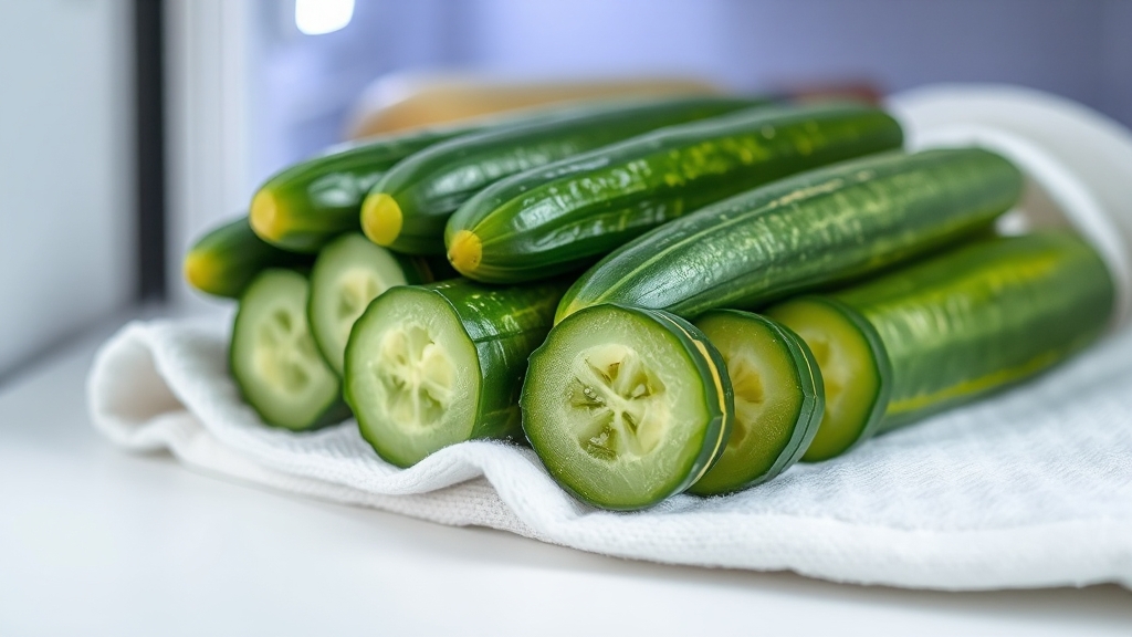 오이 손질부터 보관까지 완벽 정리 (realistic 스타일)