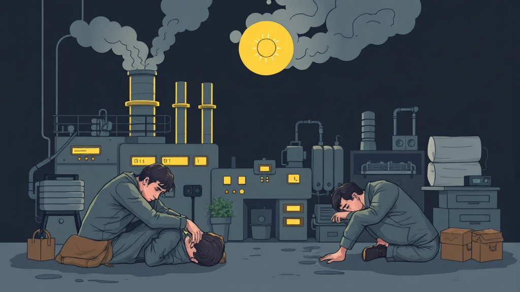 만성 피로 증후군 원인 분석 (illustration 스타일)