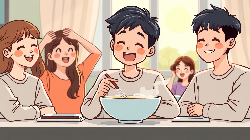 수능 당일 컨디션 관리 (cartoon 스타일)