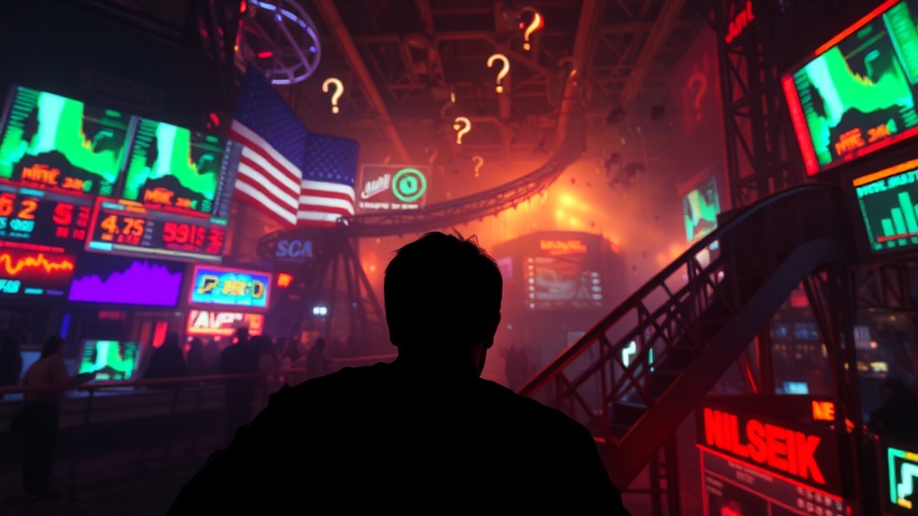 미국 주식 시장, 지금은? (realistic 스타일)