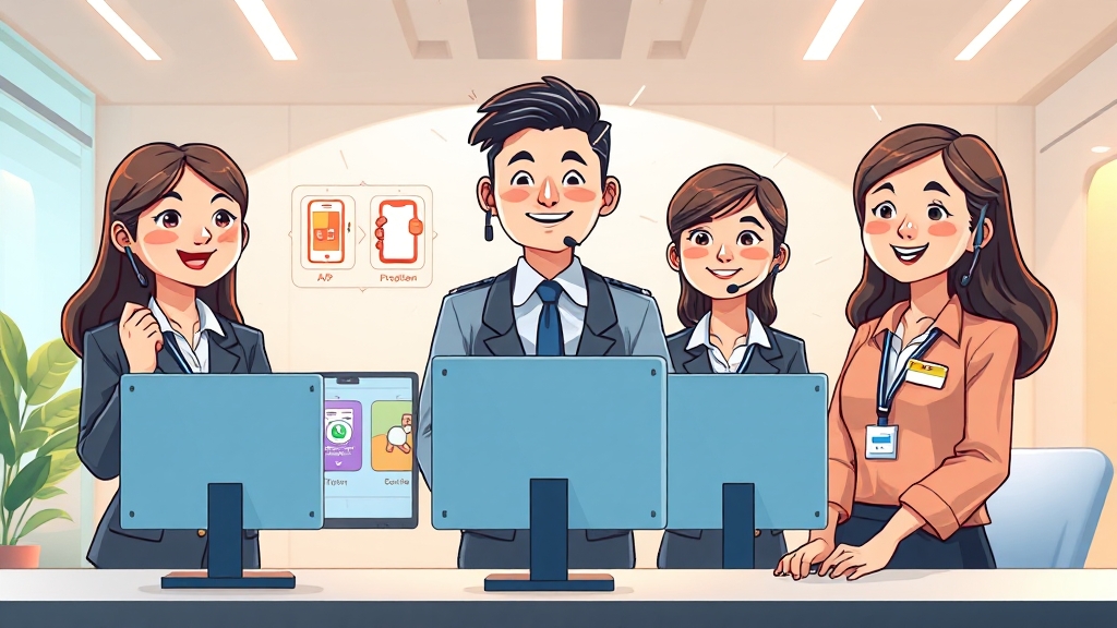 문의 유형별 맞춤 안내 (cartoon 스타일)