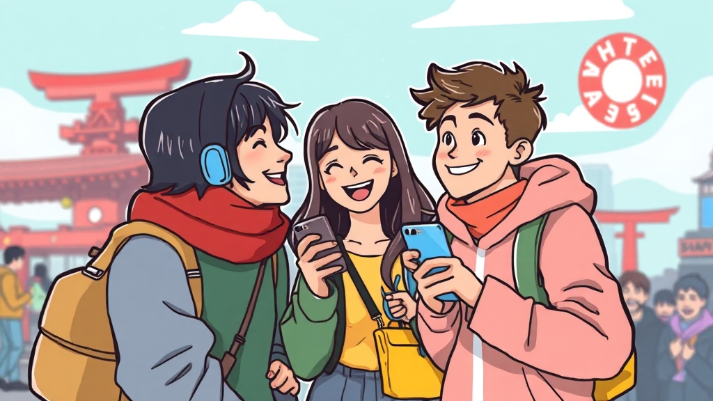 일본 여행 중, 이렇게 사용하세요! (cartoon 스타일)