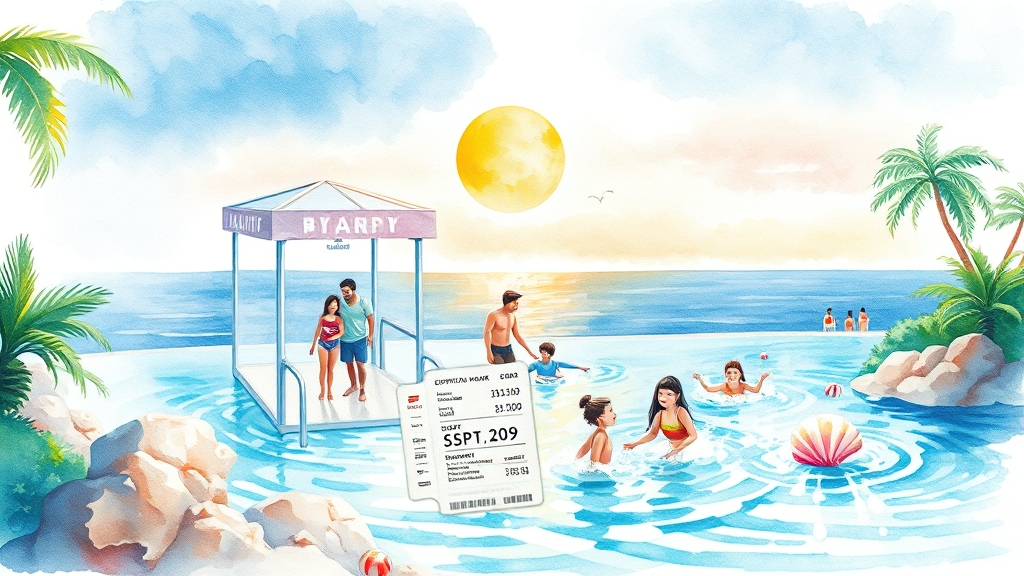 운영 시간 & 스마트 입장 가이드 (watercolor 스타일)
