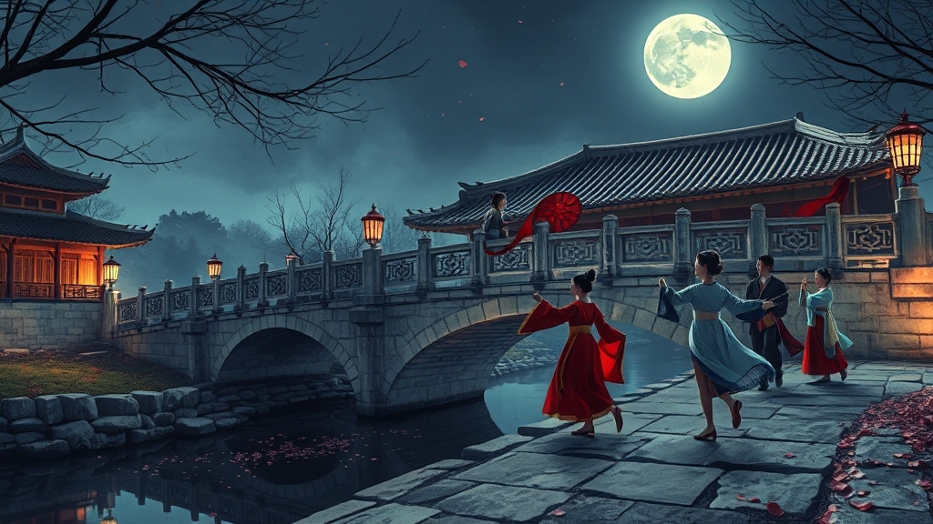 주요 관람 코스와 야경 명소 (realistic 스타일)