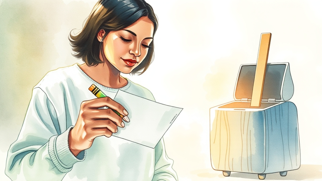사전투표, 어떻게 진행될까요? (watercolor 스타일)