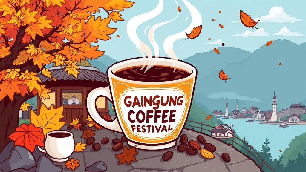 강릉커피축제 개요 (cartoon 스타일)