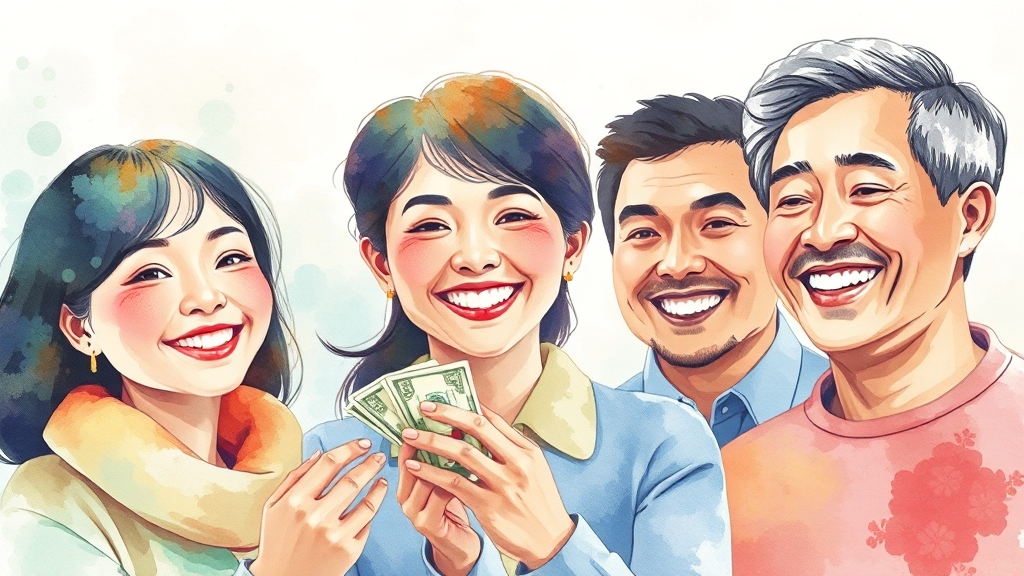 근로장려금 지급 금액 (watercolor 스타일)