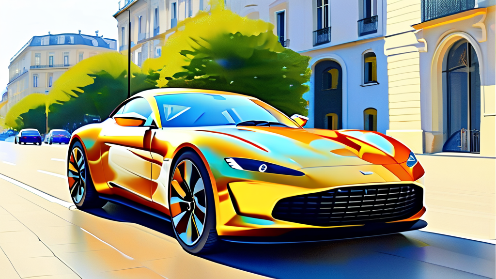 외제차, ‘소유’에서 ‘전략적 이용’으로: 미래 트렌드 (watercolor 스타일)