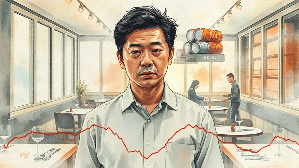 투자 관점, 리스크는? (watercolor 스타일)