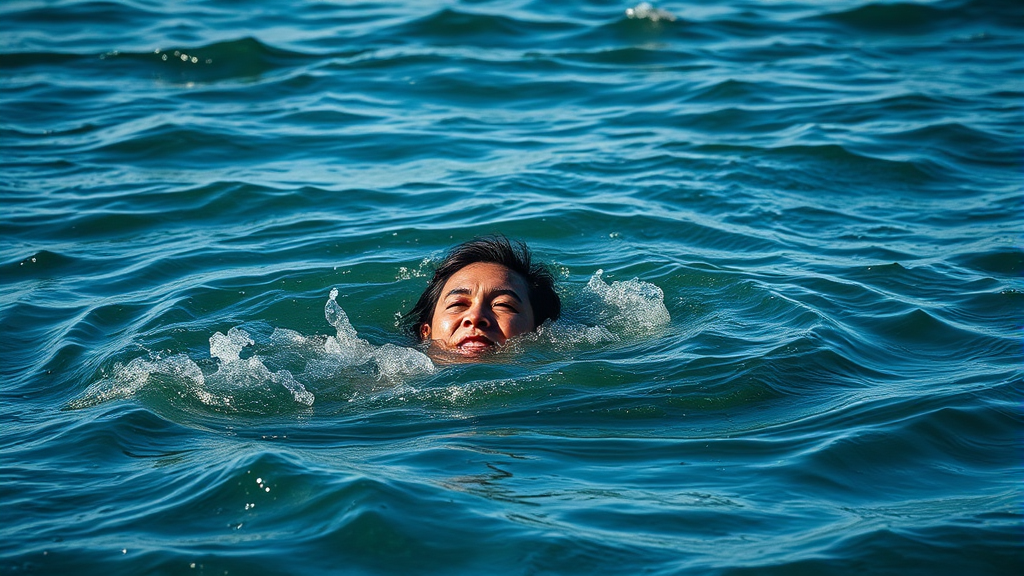 서해안 물때 관련 안전 수칙 (realistic 스타일)