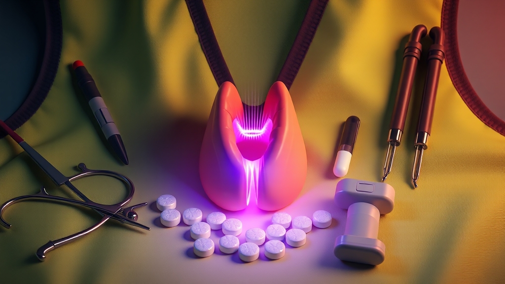 갑상선암 치료, 최신 옵션은? (illustration 스타일)