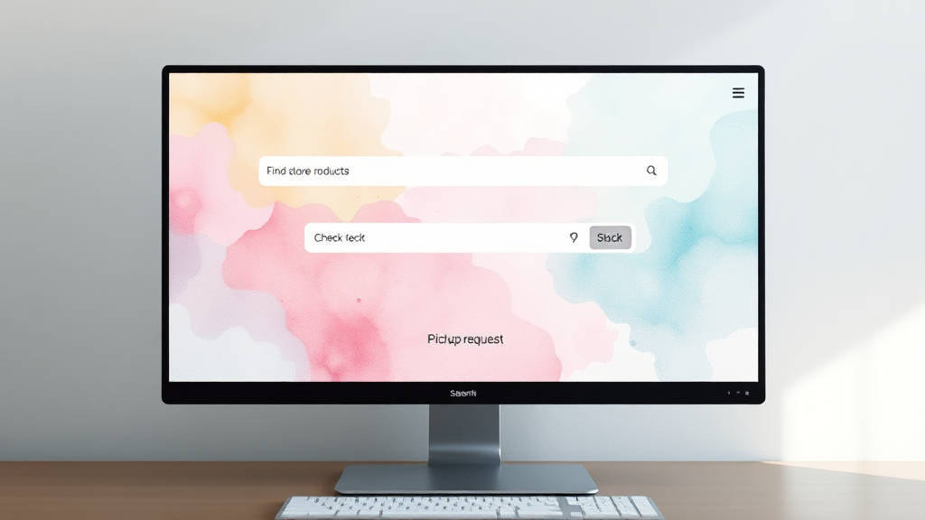 PC 이용 재고조회 (watercolor 스타일)