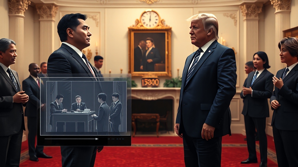 국내 정치: 이재명-트럼프 정상회담 (realistic 스타일)