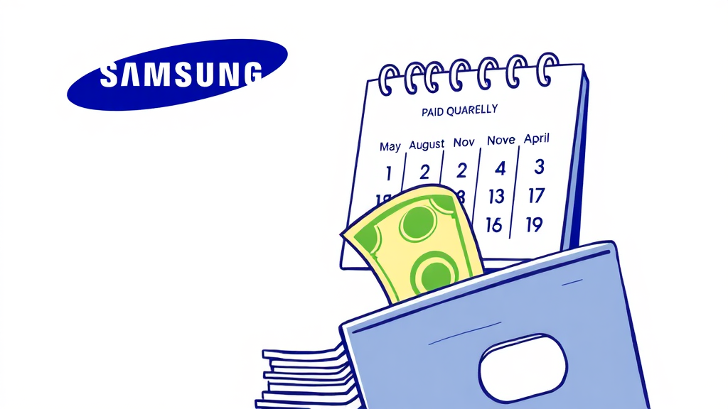 배당금 지급일: 핵심 정보 (illustration 스타일)