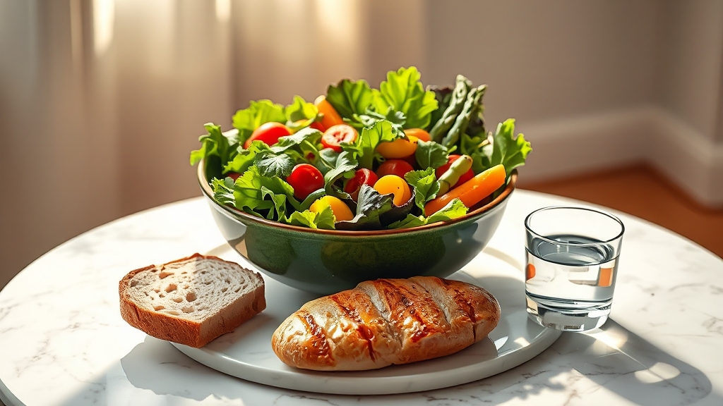 고단백 식품 섭취 시 주의사항 (realistic 스타일)