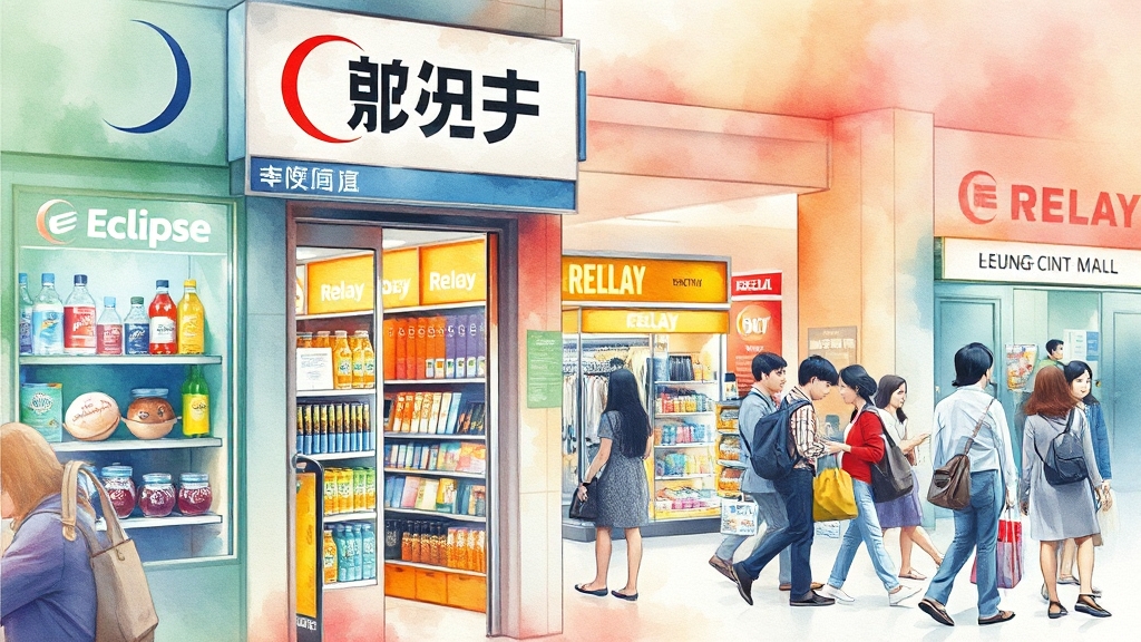 홍콩 전자제품 & 기념품 (watercolor 스타일)