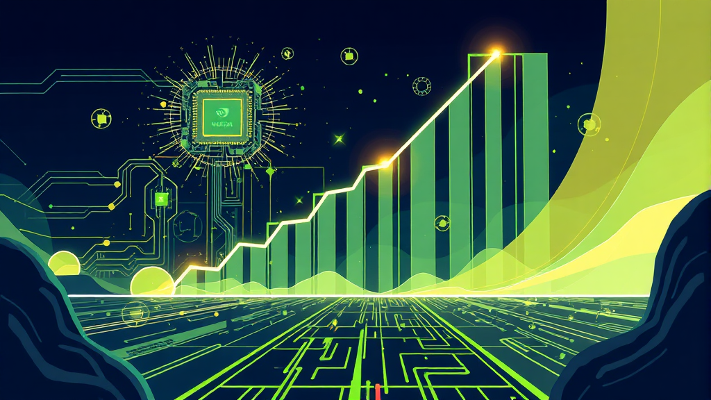 AI 반도체 시장, 엔비디아의 독주와 그 의미 (illustration 스타일)