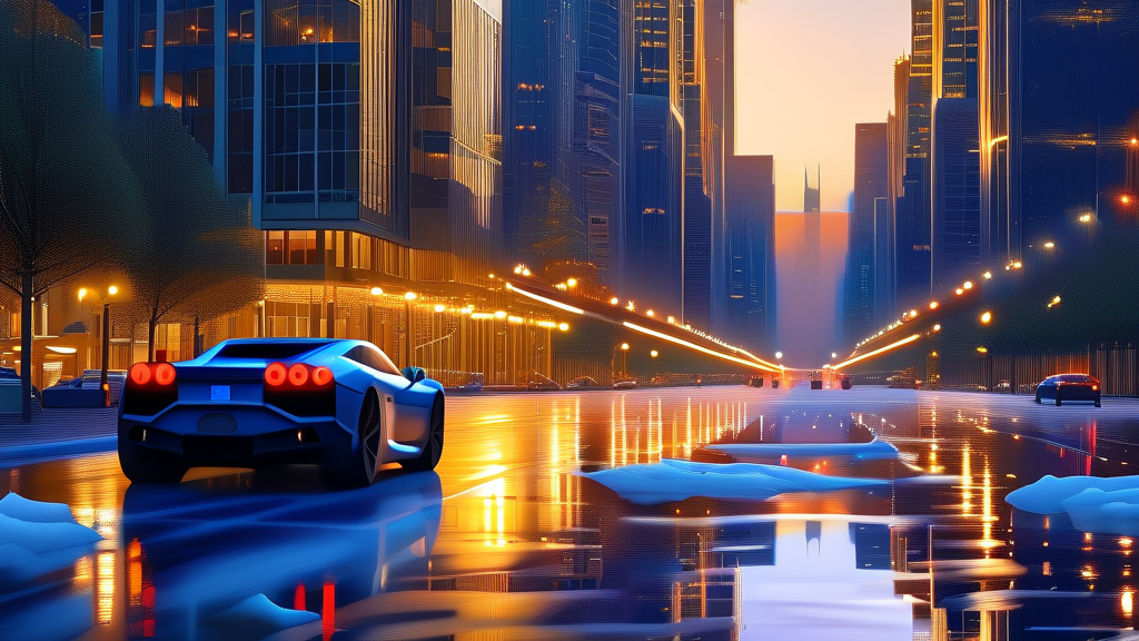 경제 동향: 시장과 산업의 흐름 (realistic 스타일)