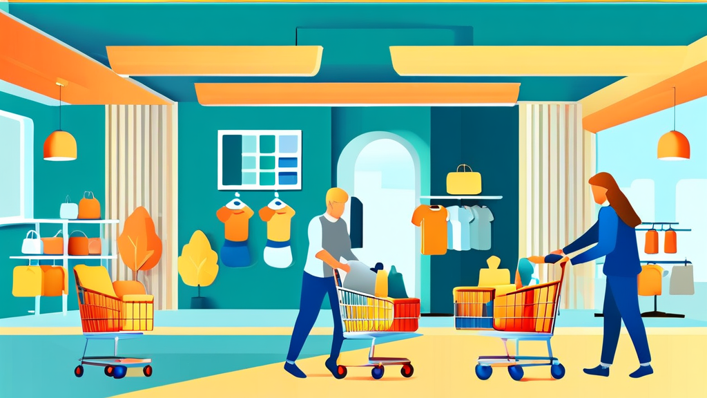 알찬 쇼핑을 위한 사전 준비: 일정, 장소, 사전 등록 꿀팁 (illustration 스타일)