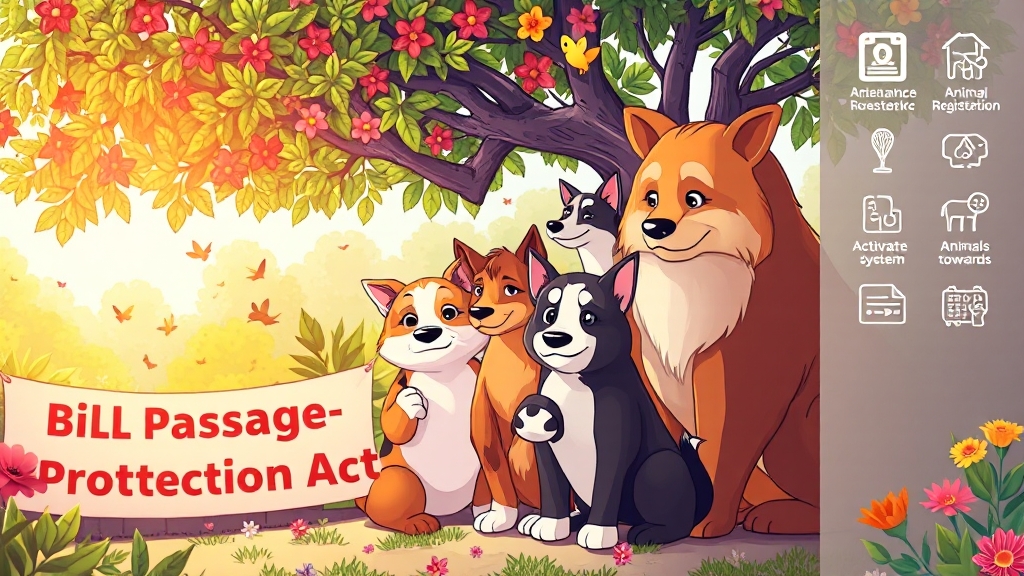 동물보호법과 정책 개선 (cartoon 스타일)