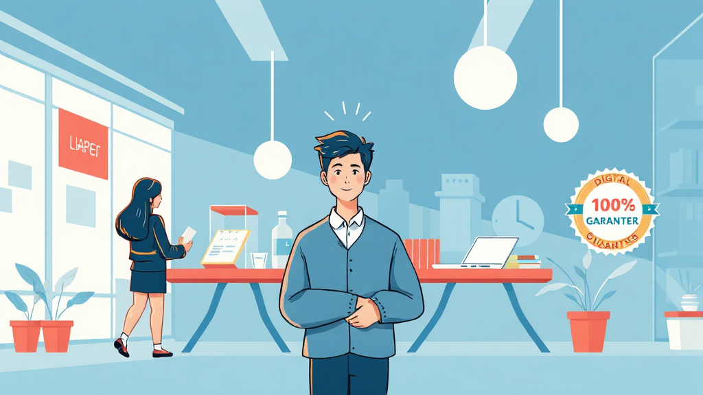 소상공인 지원 대상 및 조건 (illustration 스타일)