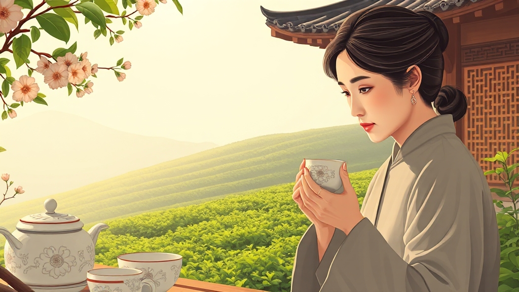 한국차박물관: 차 문화의 모든 것 (illustration 스타일)