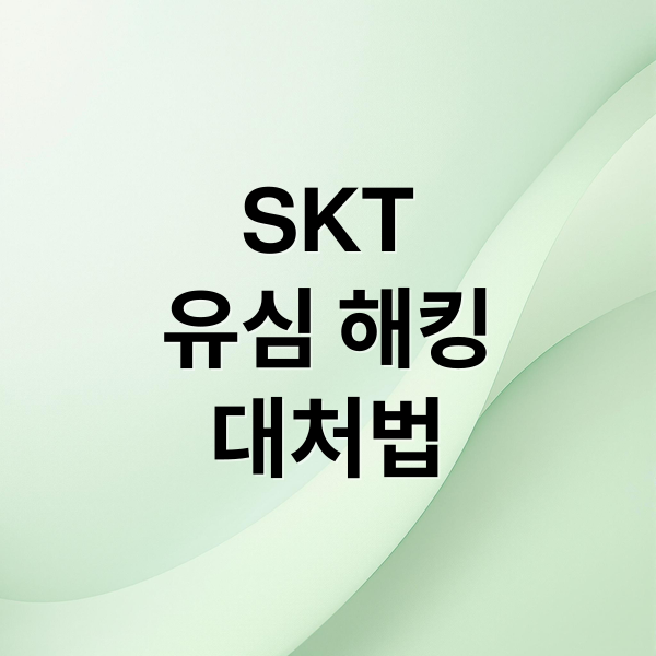 SKT
유심 해킹
대처법 (SKT 해킹 유심교체)