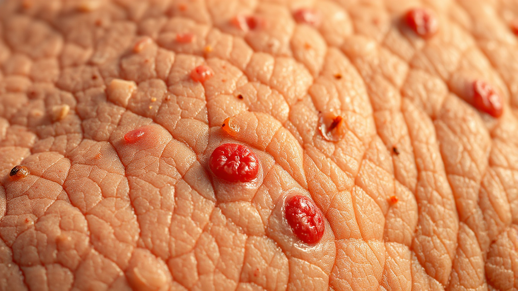 무너진 피부 장벽, 어떤 증상이 나타날까요? (realistic 스타일)