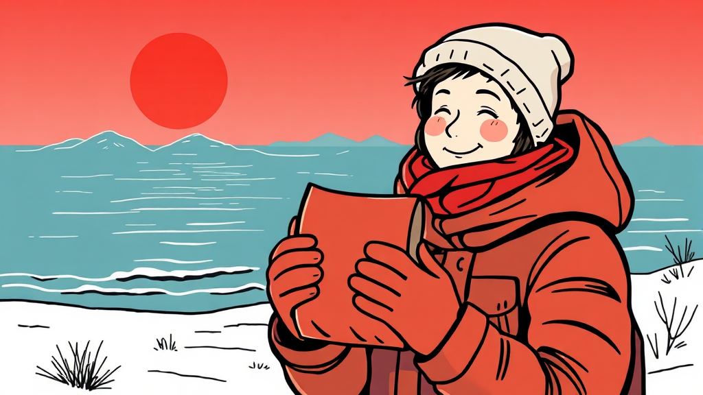 해돋이 명소 방문 전 준비사항: 복장, 준비물, 안전 (illustration 스타일)