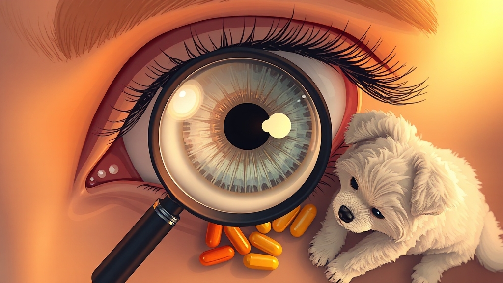 백내장의 원인과 위험 요인 (illustration 스타일)