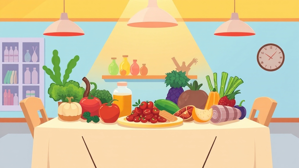 식사 방법 및 순서 (cartoon 스타일)