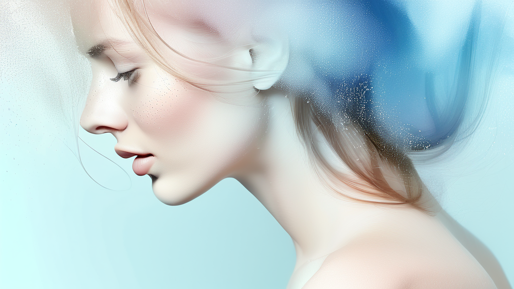 건조한 두피가 비듬의 주범? 수분 관리의 중요성 (watercolor 스타일)