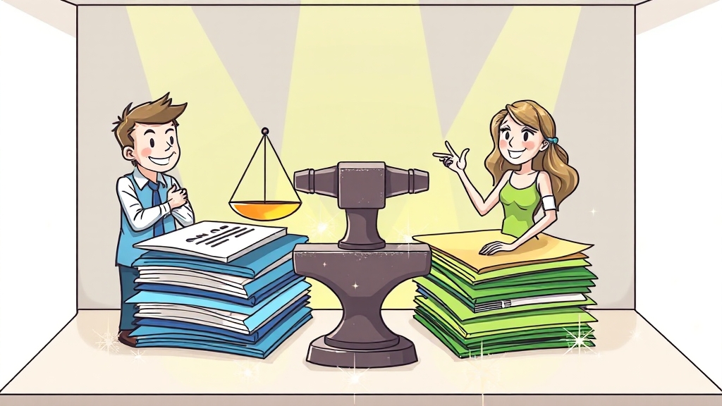 새출발기금 vs 개인회생 (cartoon 스타일)