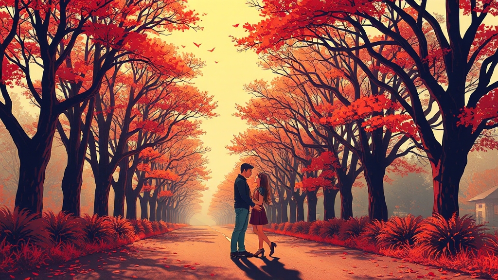 메타세쿼이아길 & 포토존 (illustration 스타일)