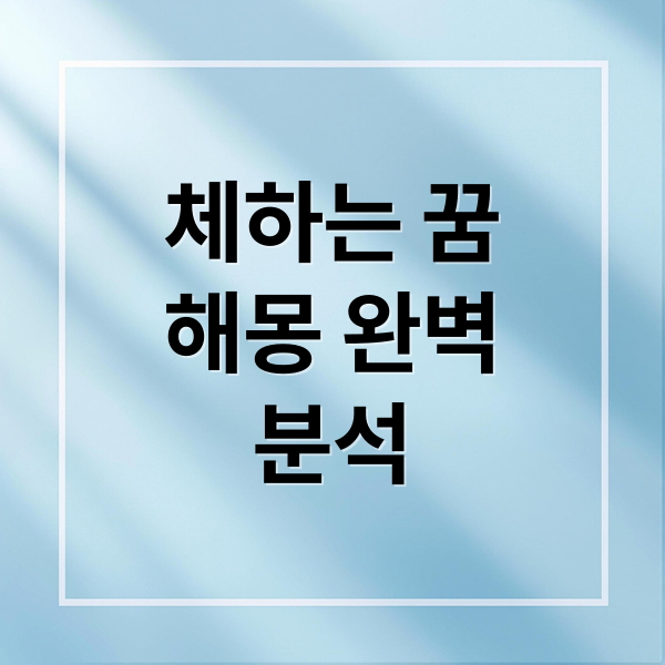 체하는 꿈
해몽 완벽
분석 (체하는 꿈 해몽)