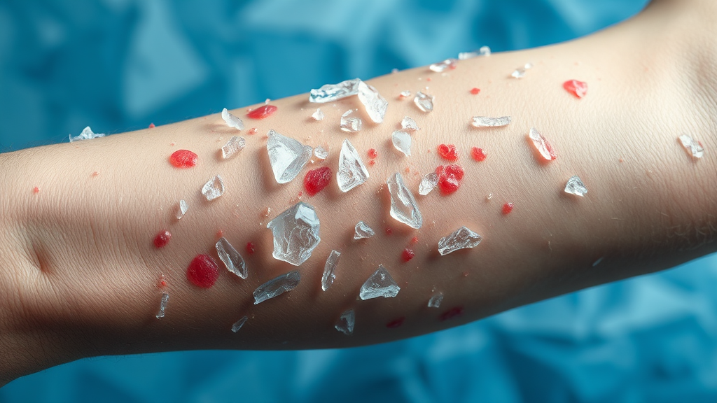 한랭 두드러기 진단 (realistic 스타일)