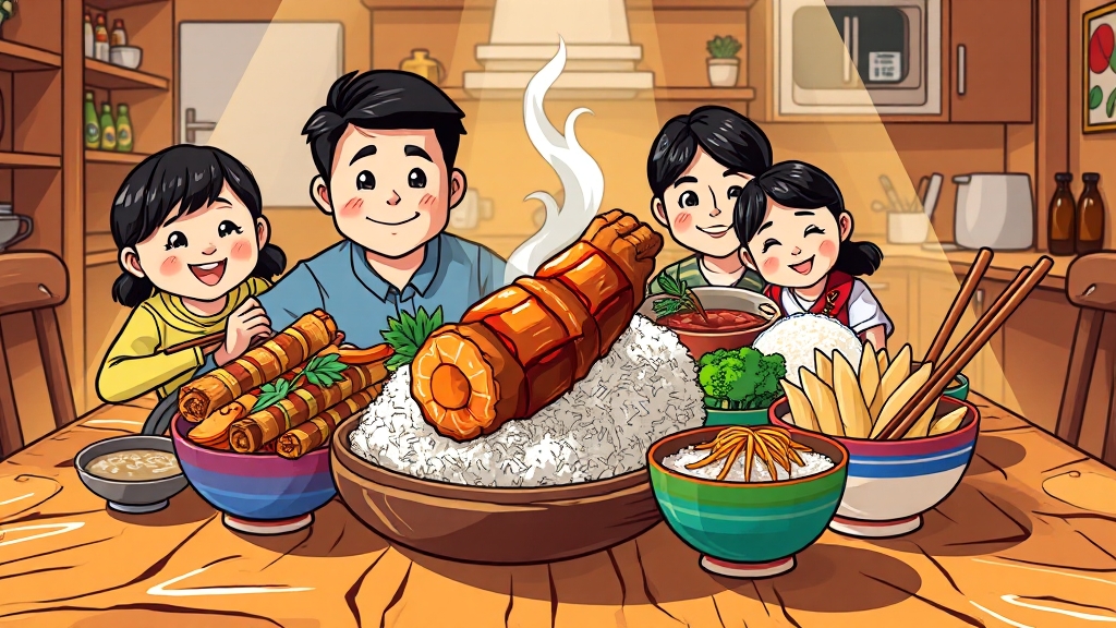 시그니처 메뉴, 돼지갈비 맛의 비결 (cartoon 스타일)