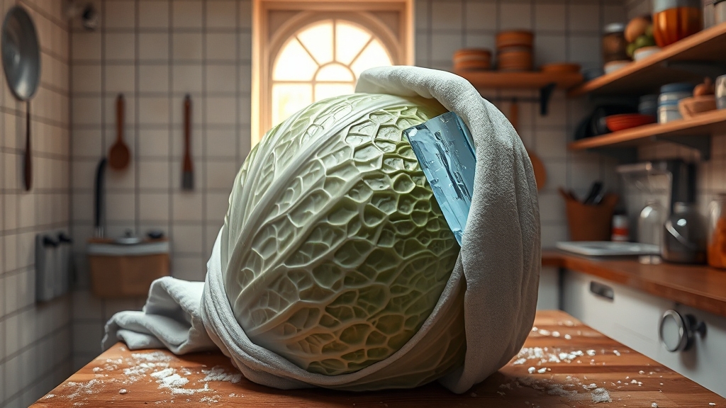 양배추 보관 효과, 맛있는 비결! (realistic 스타일)